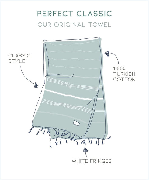 Perfect Classic - Turkish Bath & Beach Towel - The Bali Market